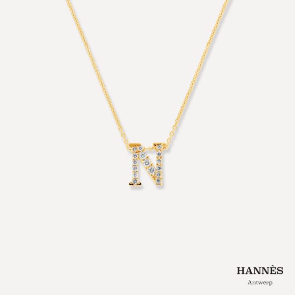 Letter Necklace Diamond